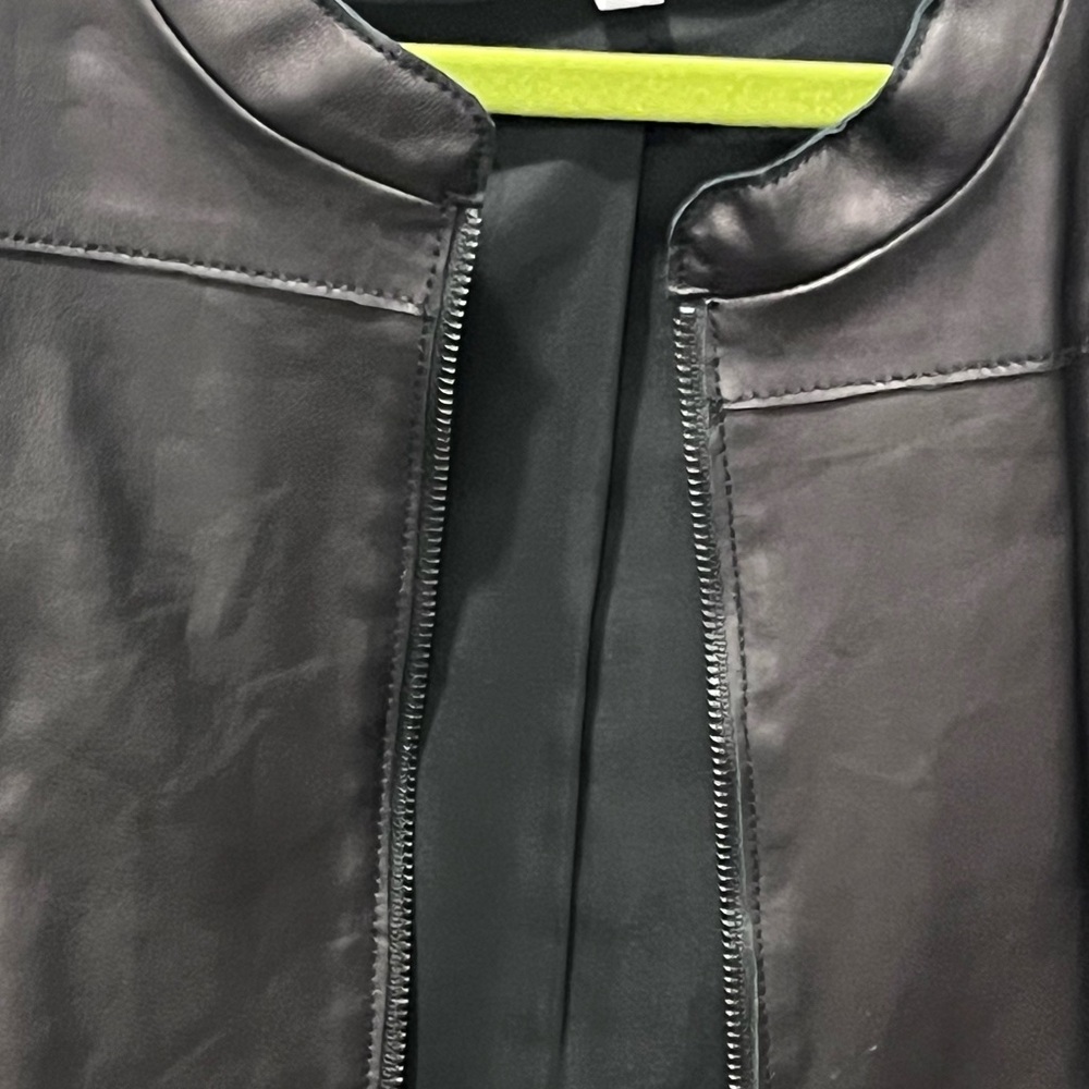 CLASSIQUES ENTIER NORDSTROM AUTHENTIC BUTTERY LONG SLEEVES BLACK LEATHER JACKET - Picture 9 of 12